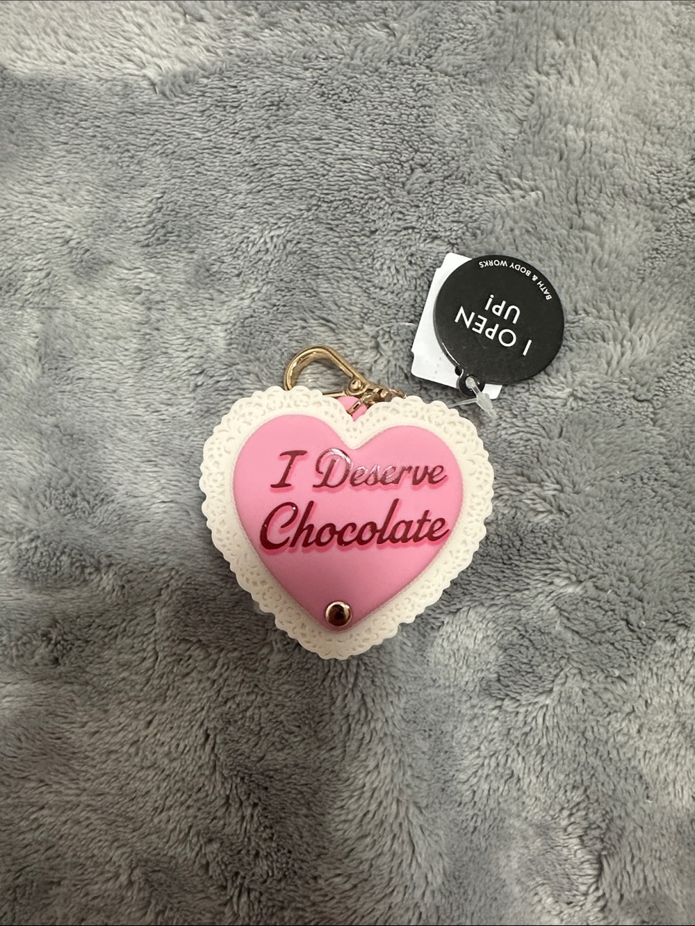 I Deserve Chocolate Heart Pocketbac Holder
